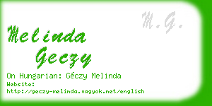 melinda geczy business card
