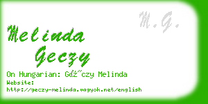 melinda geczy business card